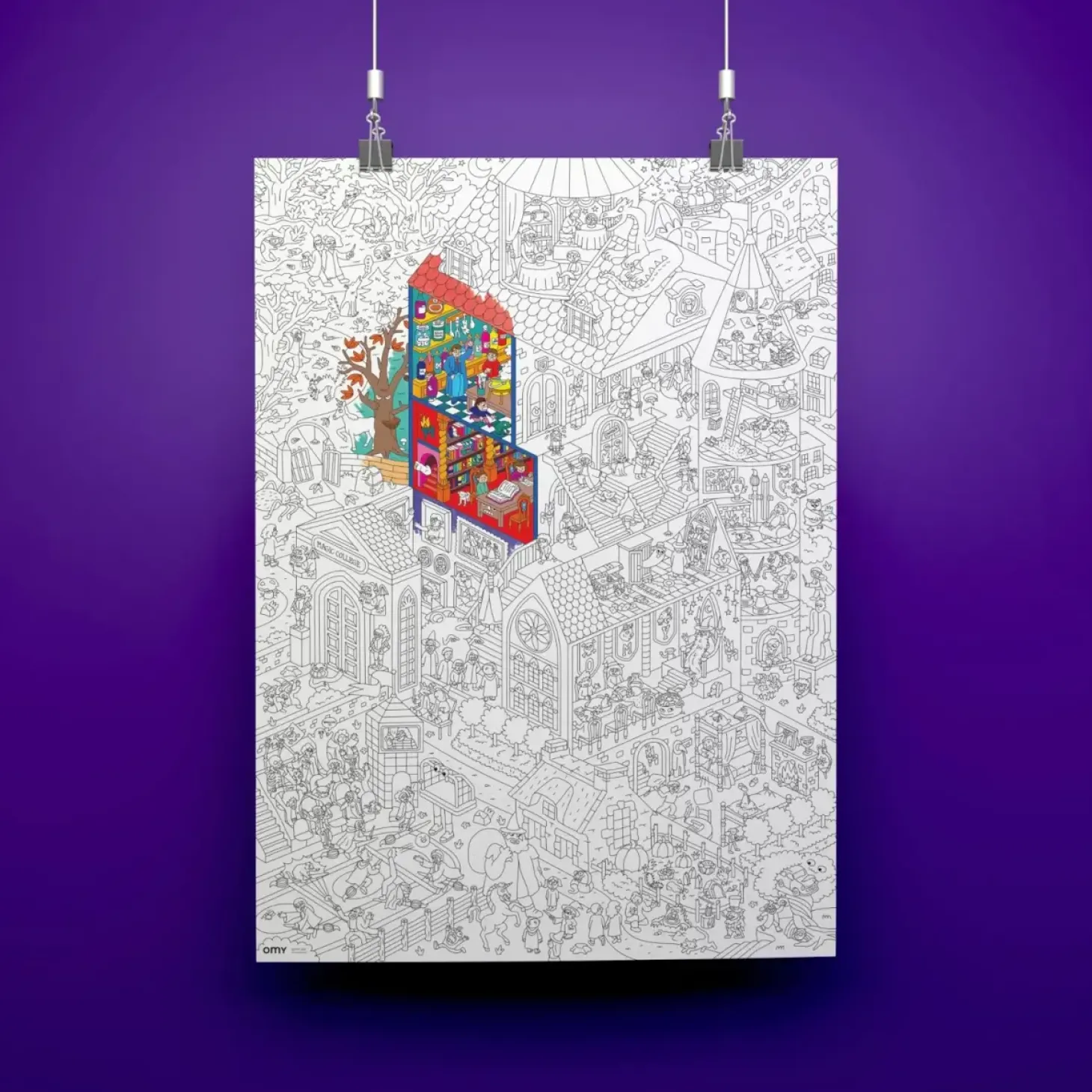 Kolorowanka 100x70cm MAGICZNA UCZELNIA