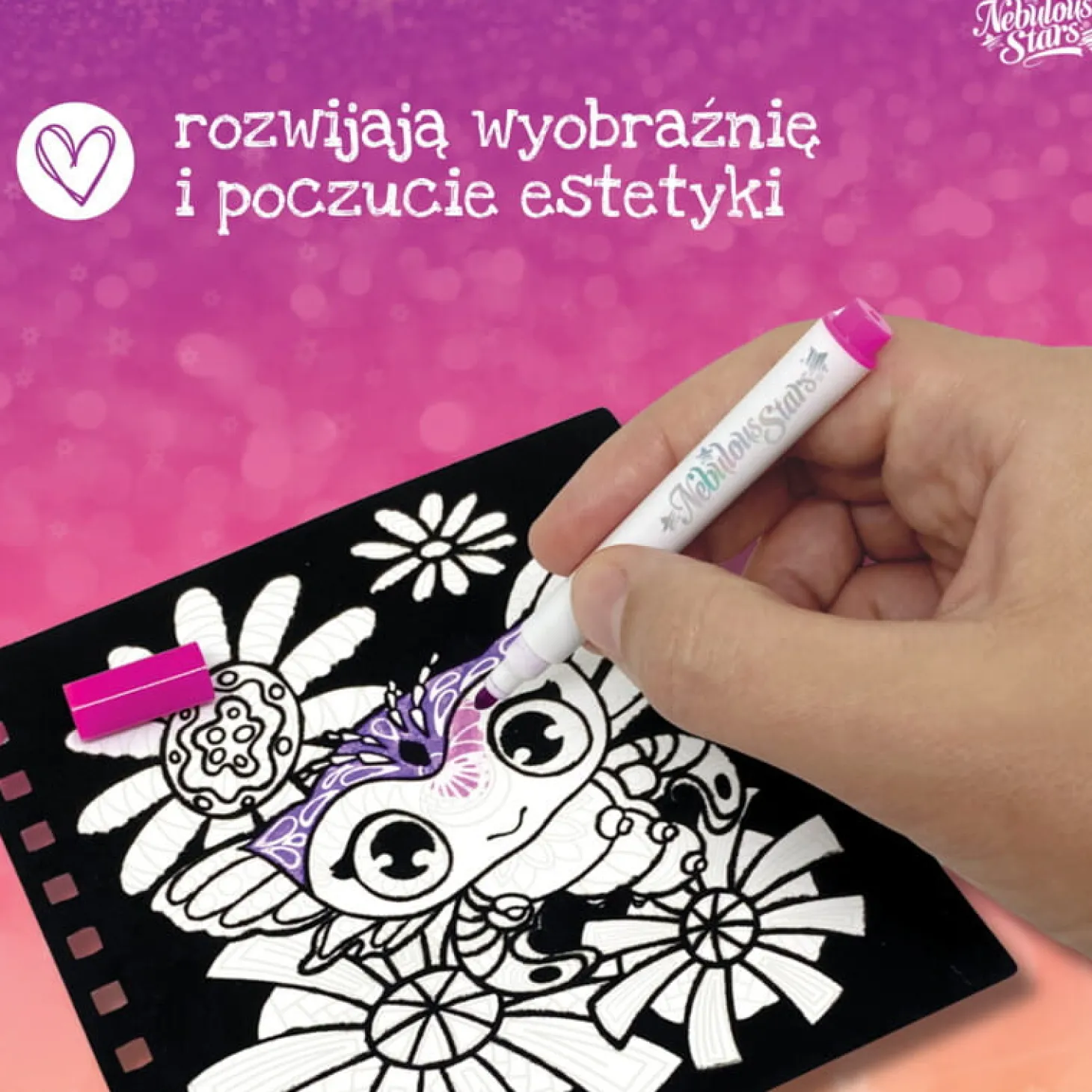 Kolorowanki dla dzieci – aksamitne z flamastrami S Orelia