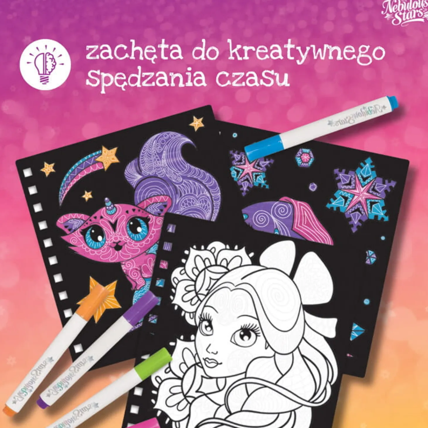 Kolorowanki dla dzieci – aksamitne z flamastrami S Orelia
