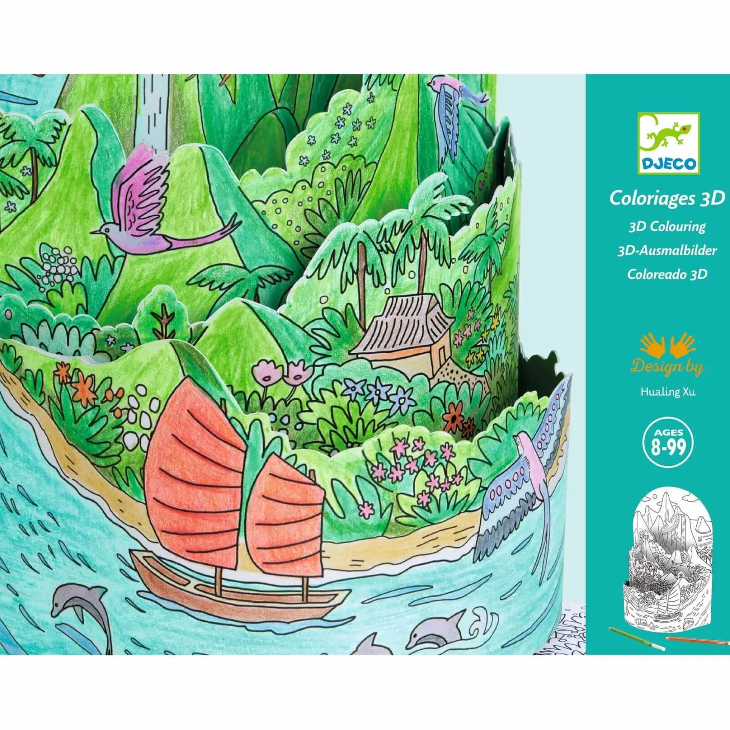 Kolorowanki 3D - Na szczycie mojej wyspy
