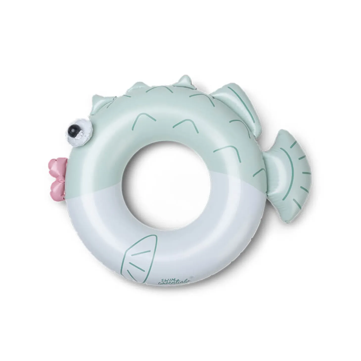 Koło do pływania dla dzieci Ø95 cm Ryba - Green Puck Pufferfish