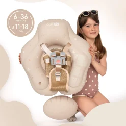 Koło treningowe do nauki pływania 6-36m (11-18 kg) - beżowe