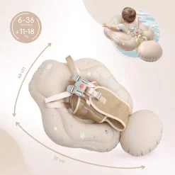 Koło treningowe do nauki pływania 6-36m (11-18 kg) - beżowe