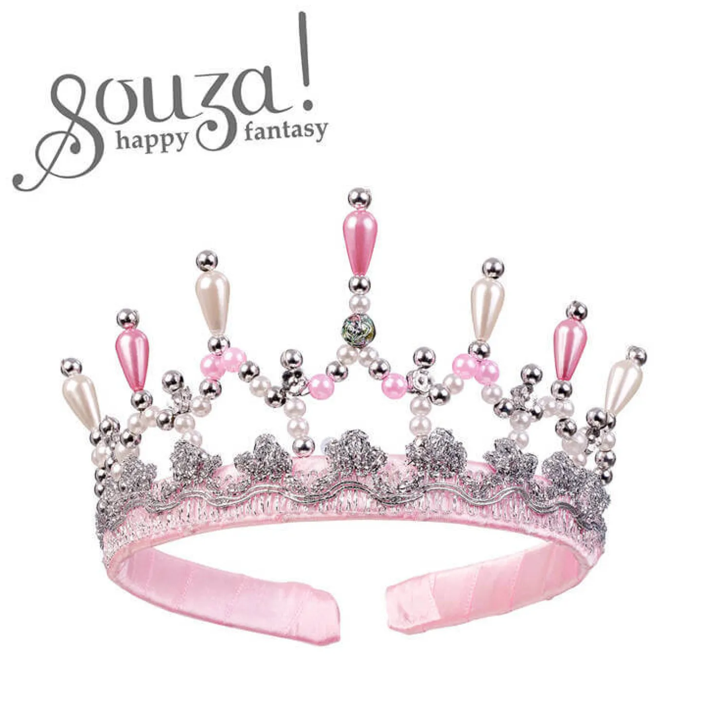 Korona tiara perłowo-różowa Mary