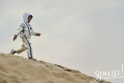 Kostium kombinezon astronauty srebrny
