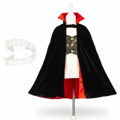 Kostium peleryna i wampirze zęby Dracula