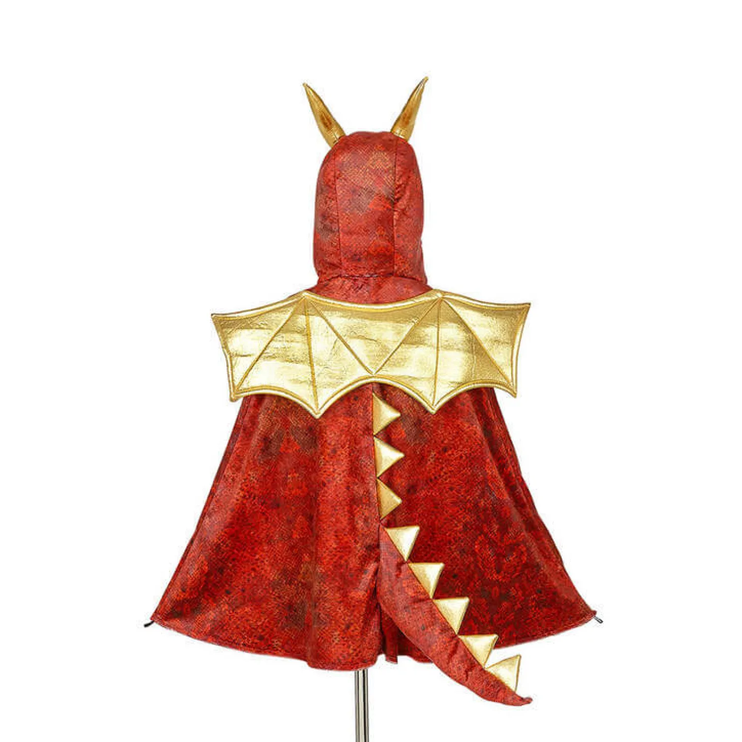 Kostium peleryna z kapturem - maską czerwony smok Red dragon, 4-7 lat
