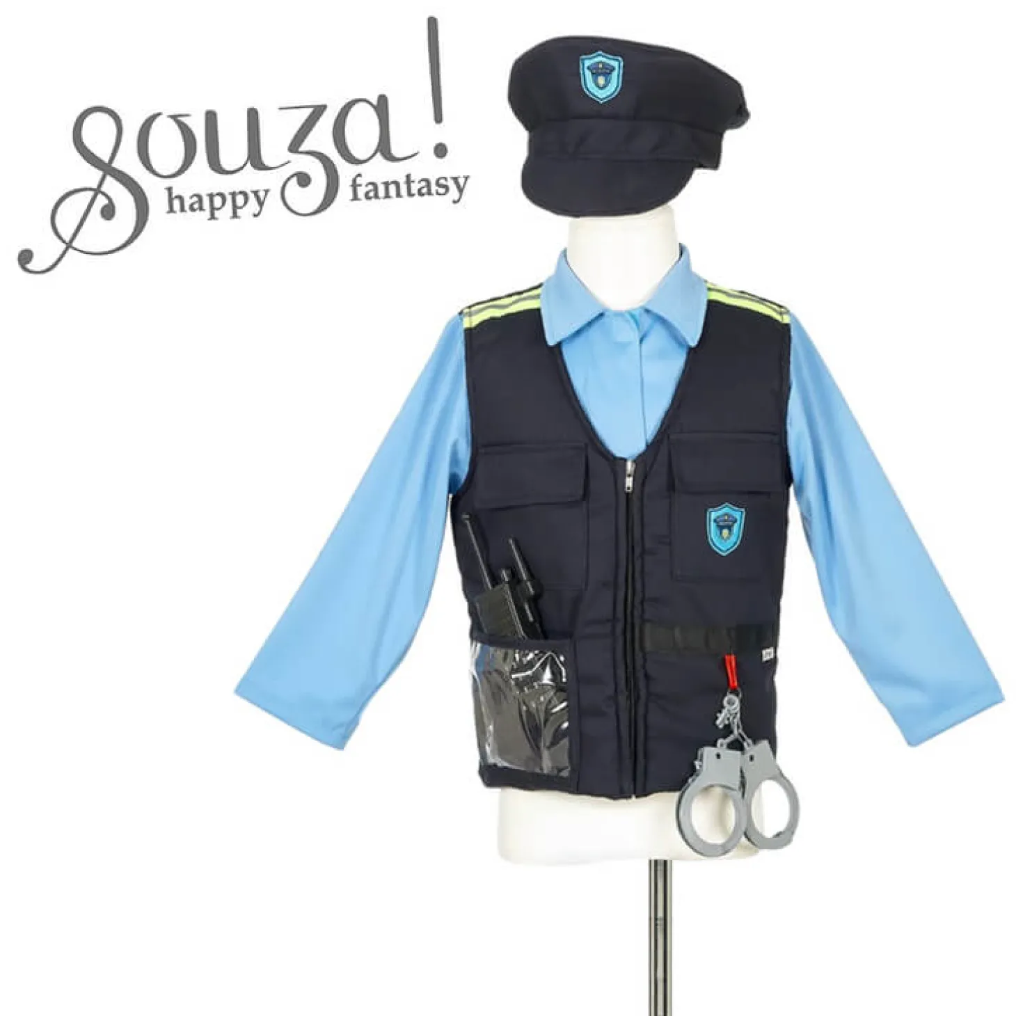 Kostium policjanta z czapką i akcesoriami 4-7 lat