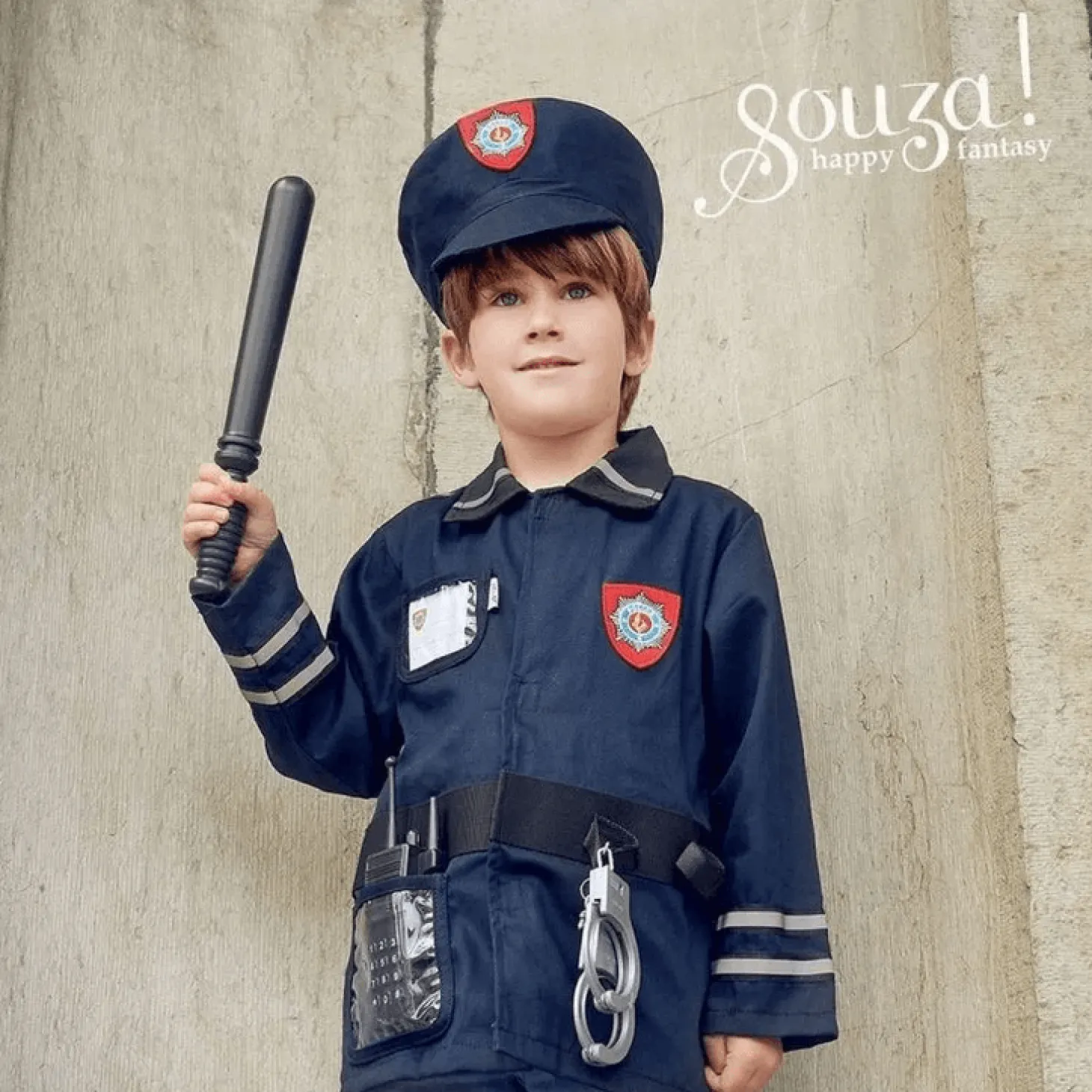 Kostium policjanta zestaw z czapką i akcesoriami 4-7 lat