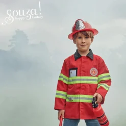 Kostium strażaka zestaw z kaskiem i akcesoriami 4-7 lat