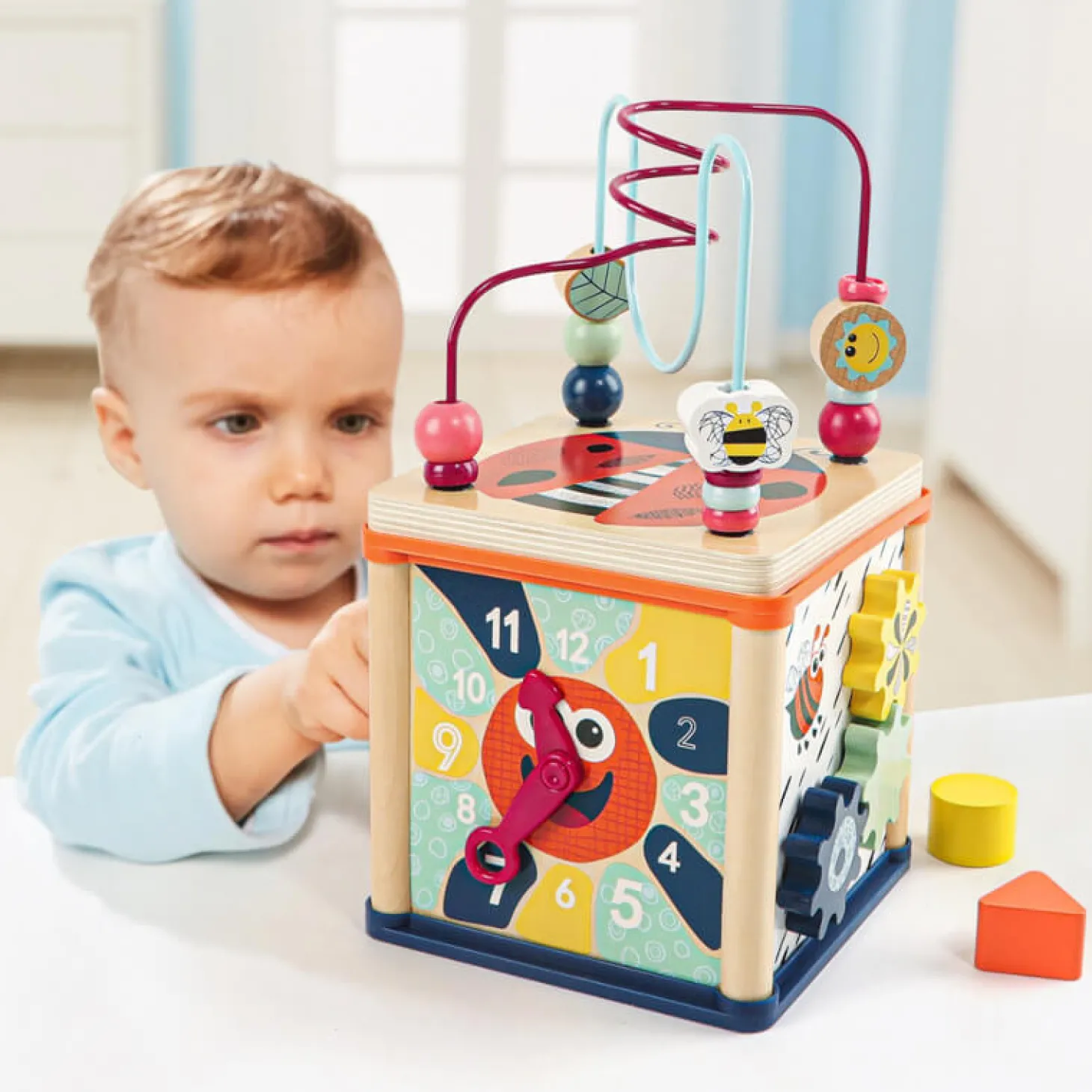 Kostka edukacyjna dla niemowląt, 1+