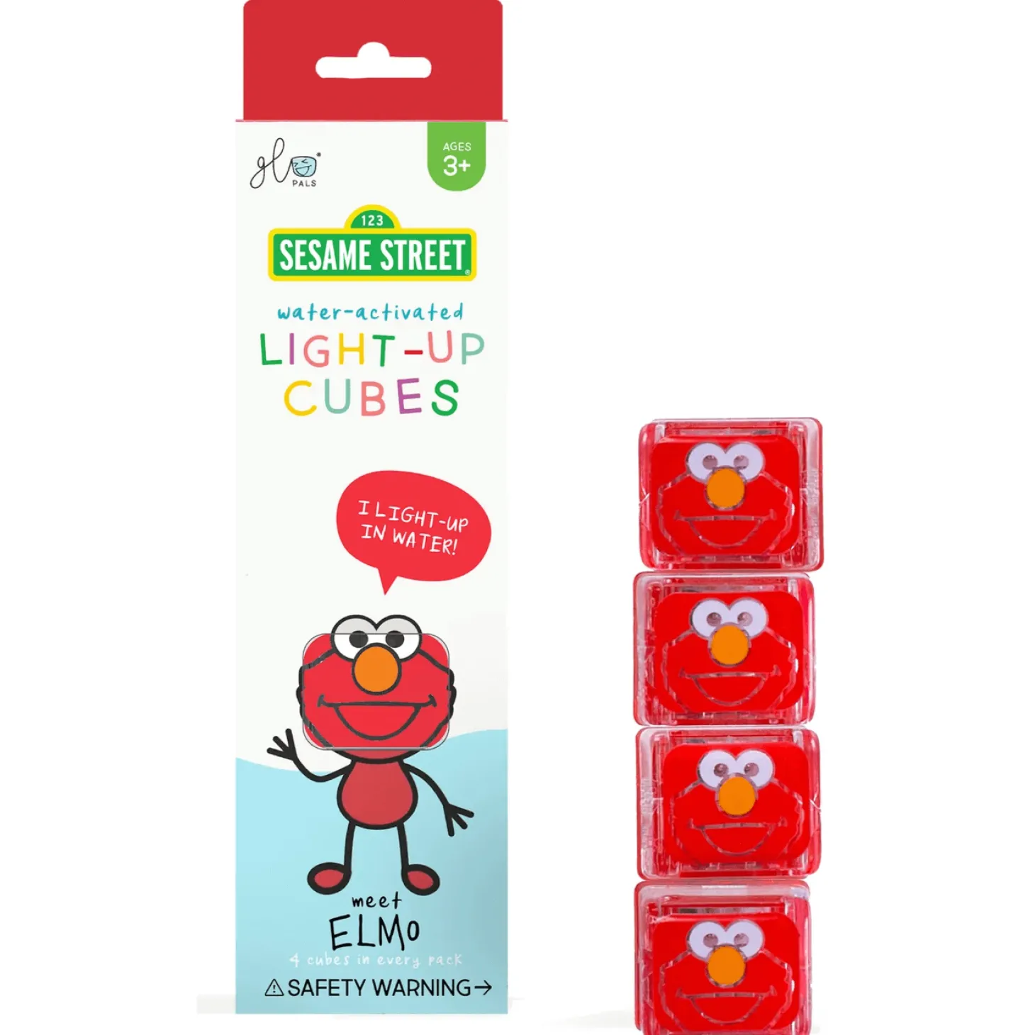 Kostki sensoryczne świecące w wodzie Elmo Ulica Sezamkowa - zabawka kąpielowa
