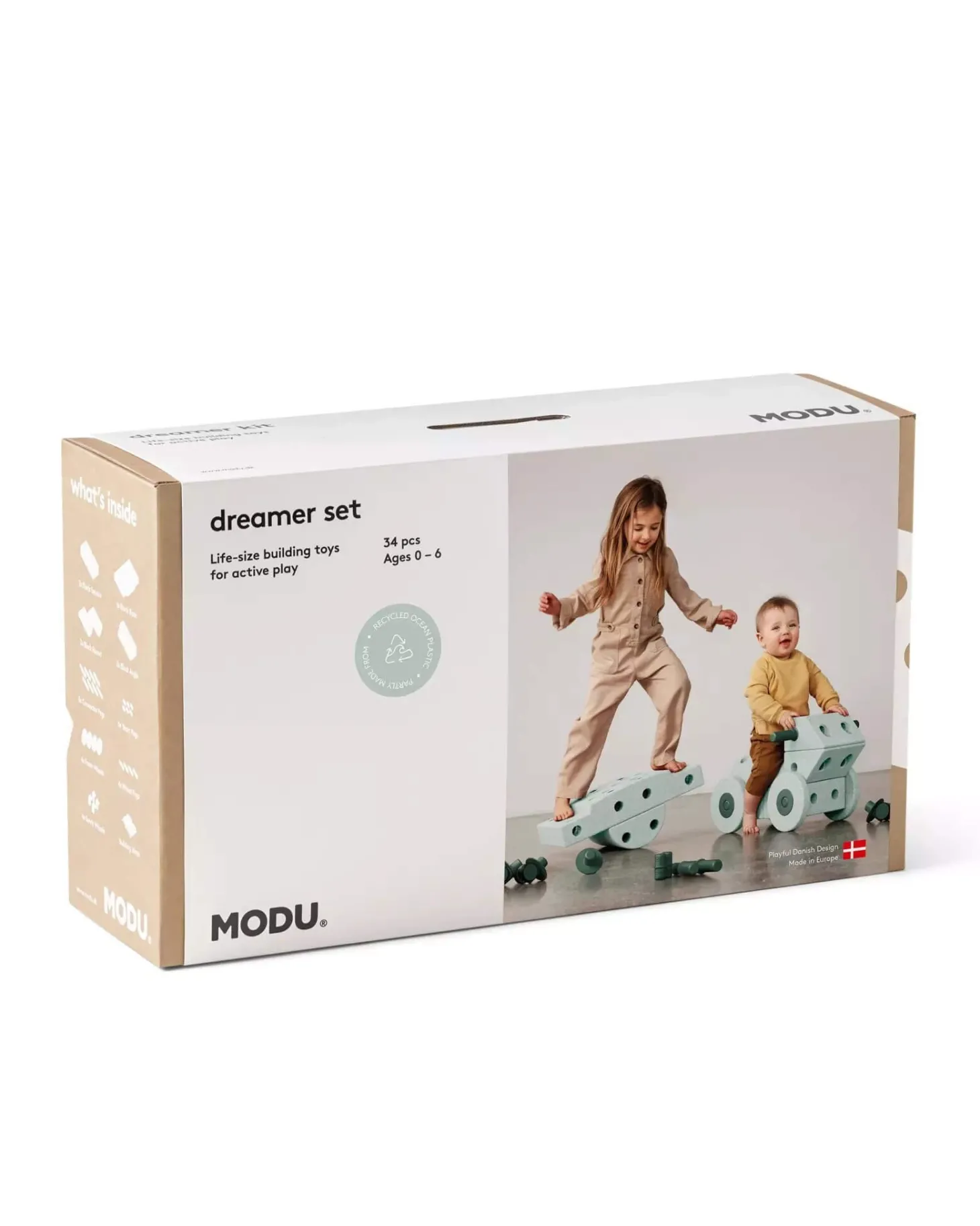 Kreatywne klocki rozwijające motorykę dużą, Dreamer kit 12 in 1 – Ocean Mint, Forest Green