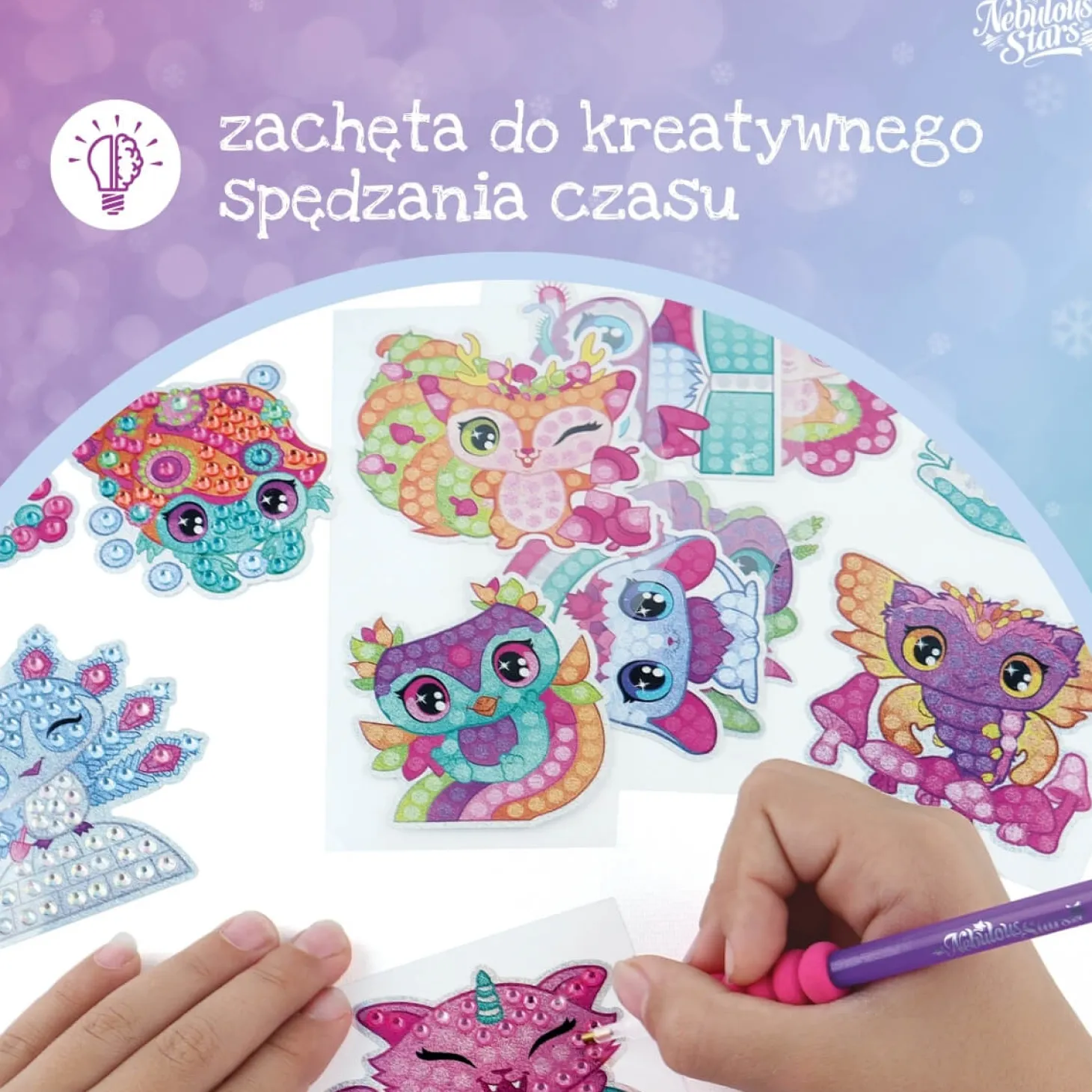 Kreatywne naklejki do ozdabiania z kryształkami 7+