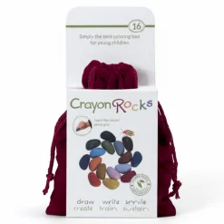 Kredki Crayon Rocks w aksamitnym woreczku - 16 kolorów