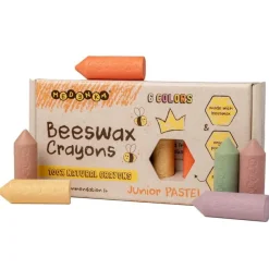 Kredki Medenka JUNIOR PASTEL z wosku pszczelego, 100% naturalne