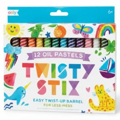Kredki olejne wykręcane pastele 12 szt. Twisty Stix