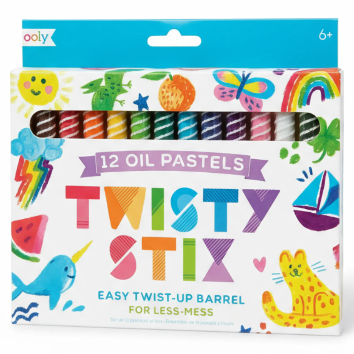 Kredki olejne wykręcane pastele 12 szt. Twisty Stix