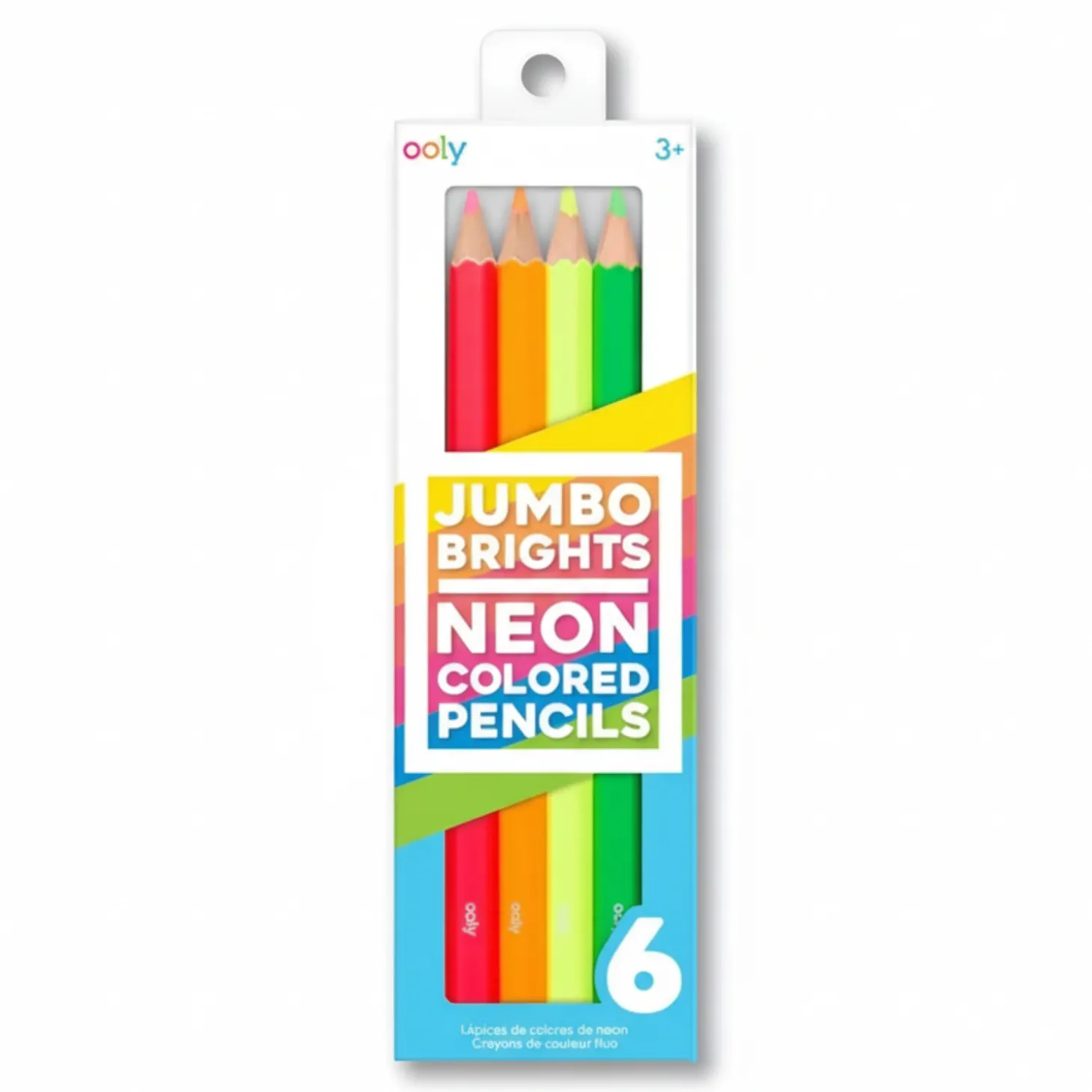 Kredki Ołówkowe Neonowe Grube - Jumbo Brights