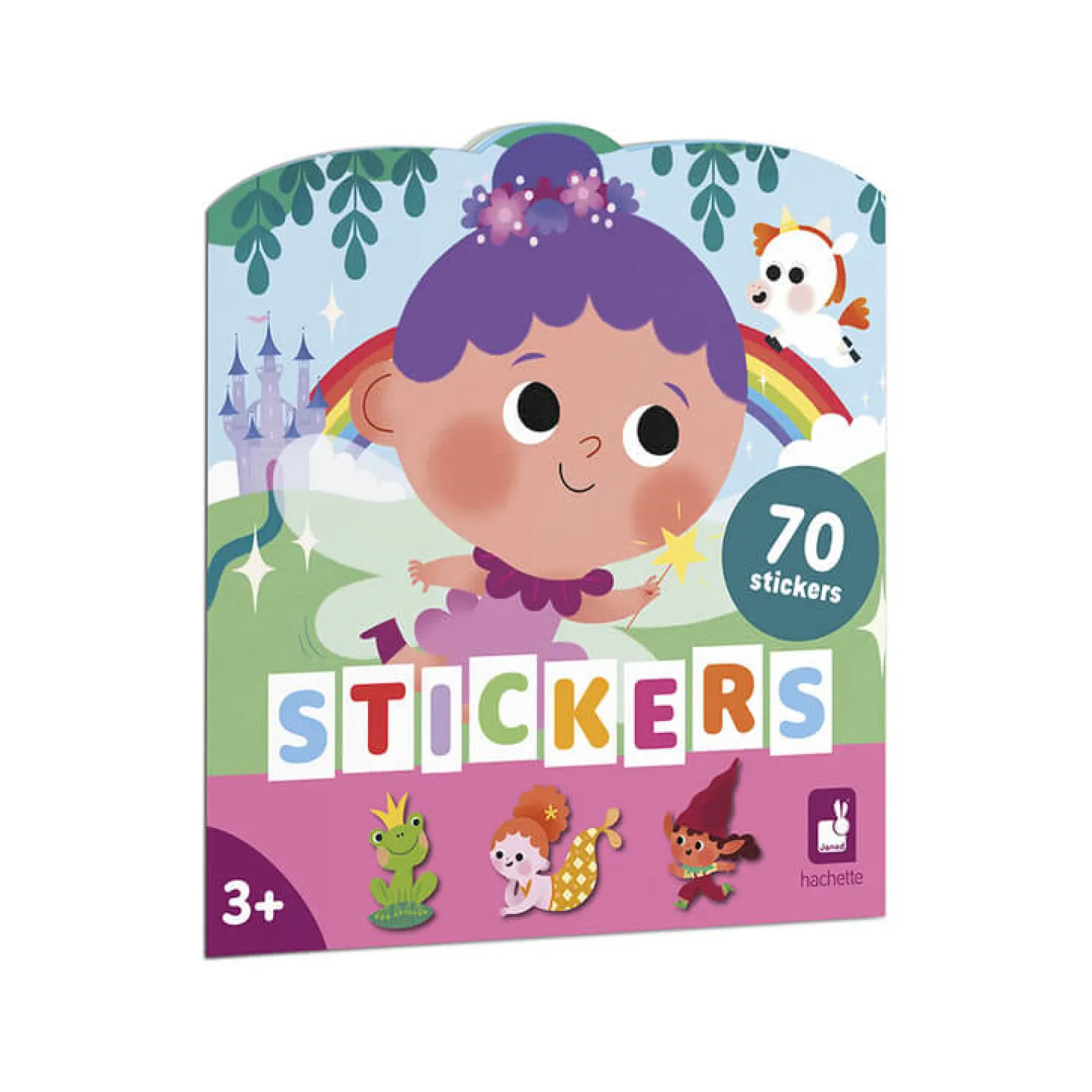 Książeczka do wyklejania z naklejkami Magiczne krainy 3+