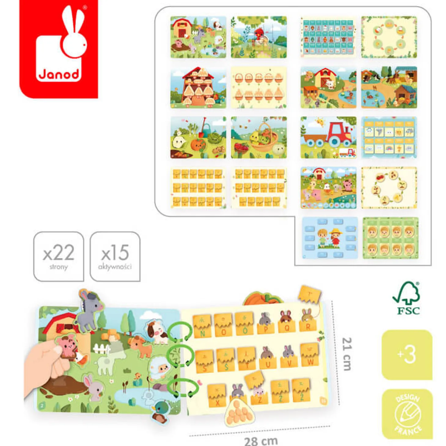 Książeczka z zadaniami Busy Book Farma 3+