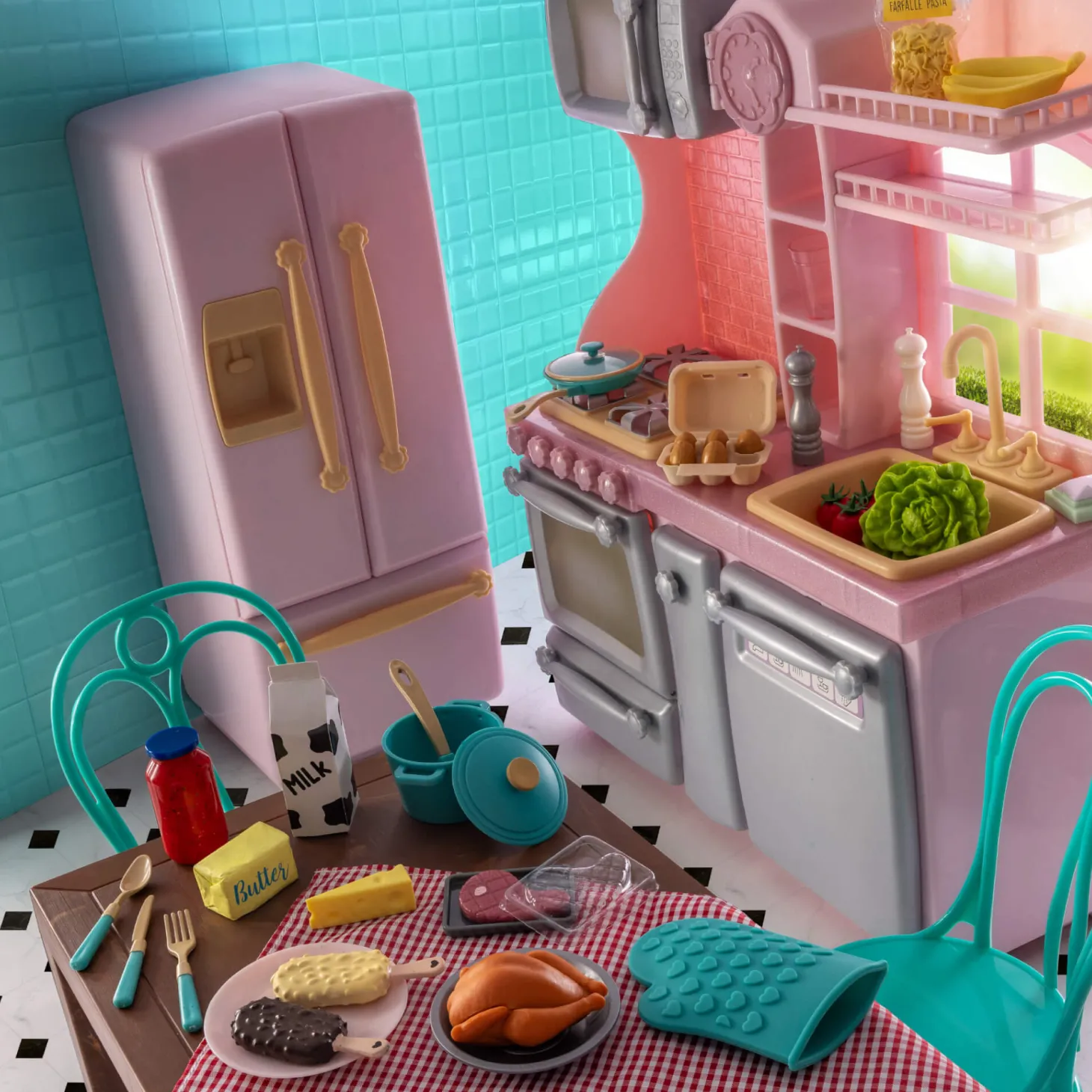 Kuchnia z wyposażeniem dla lalek - Gourmet Kitchen Set