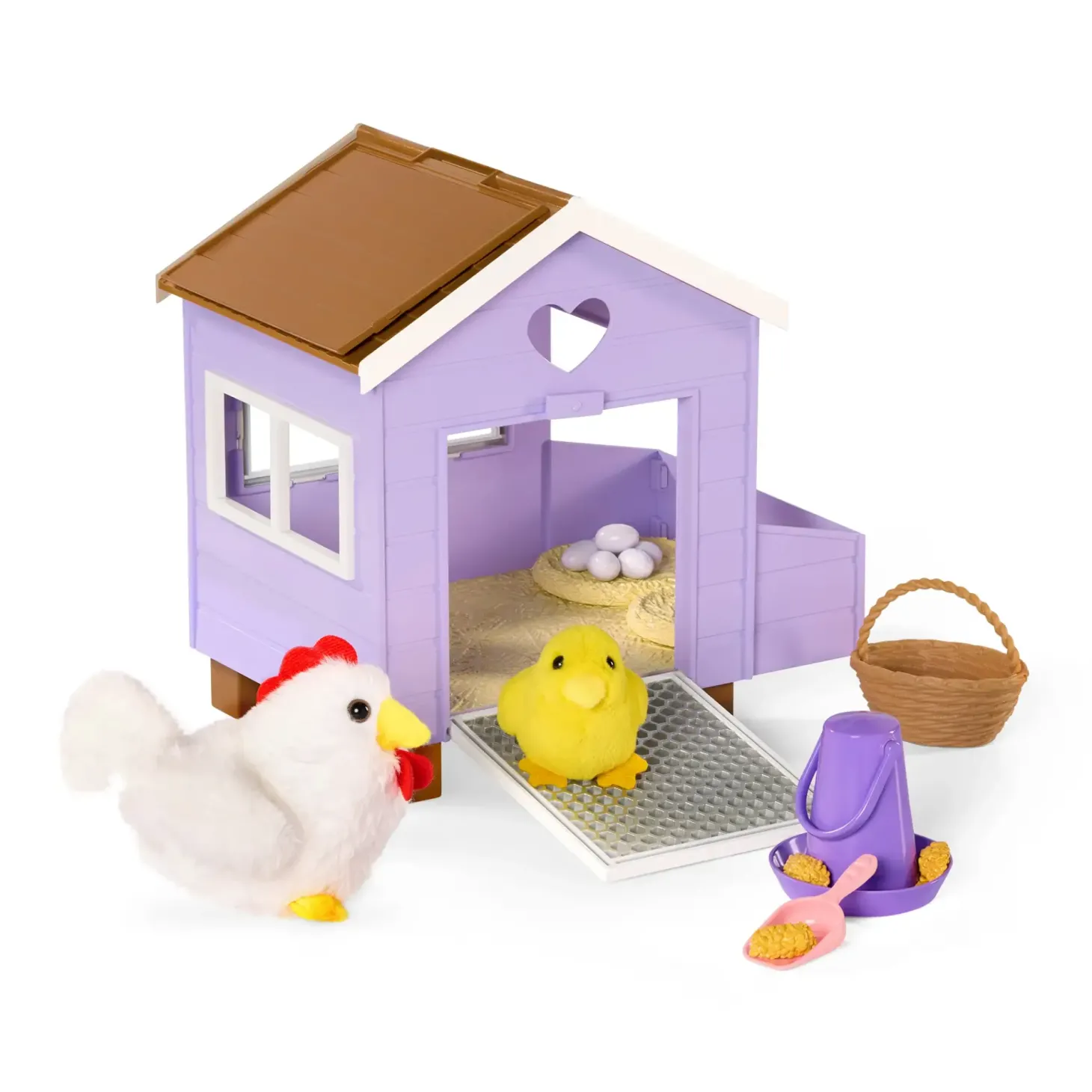 Kurnik z kurą znoszącą jajka, kurczątkiem i akcesoriami - Chicken Coop