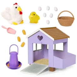 Kurnik z kurą znoszącą jajka, kurczątkiem i akcesoriami - Chicken Coop