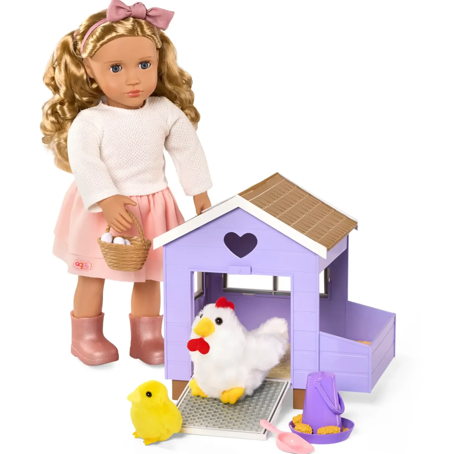 Kurnik z kurą znoszącą jajka, kurczątkiem i akcesoriami - Chicken Coop