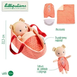 Lalka dzidziuś w koszyczku z ubrankiem i kocykiem Anais 12 m+