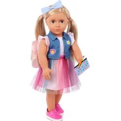 Lalka EVIE 46cm - uczennica z tornistrem i akcesoriami szkolnymi