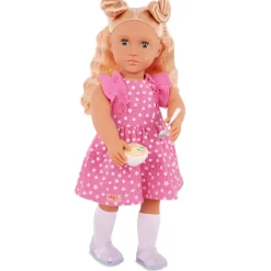 Lalka GILLIAN 46cm - z koczkami i piżamką w komplecie