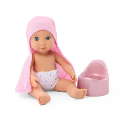 Lalka niemowlę z wanną, nocnikiem i akcesoriami do pielęgnacji - Baby Lacy & Bathtime Set