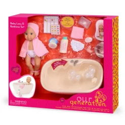 Lalka niemowlę z wanną, nocnikiem i akcesoriami do pielęgnacji - Baby Lacy & Bathtime Set