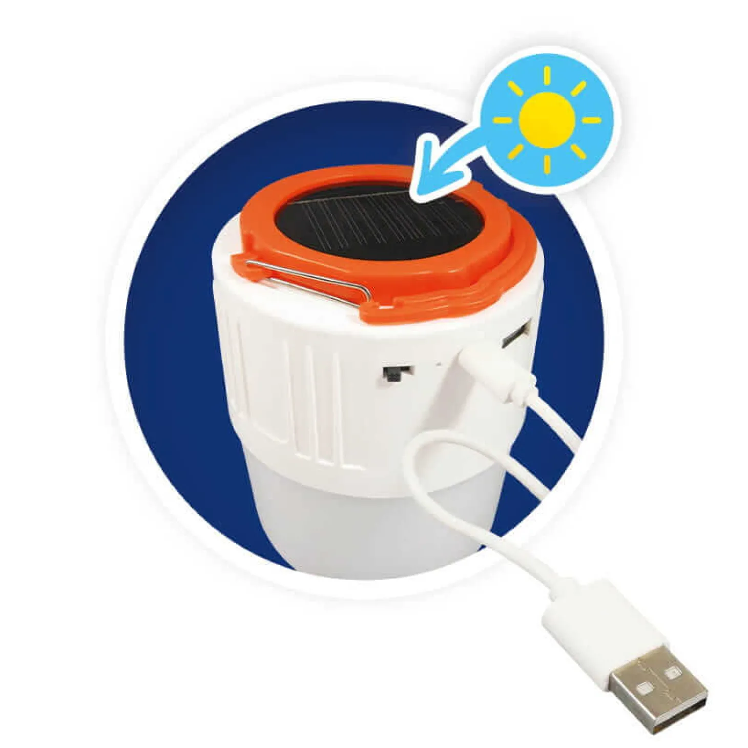 Lampka solarna - Latarka Bluetooth na kemping