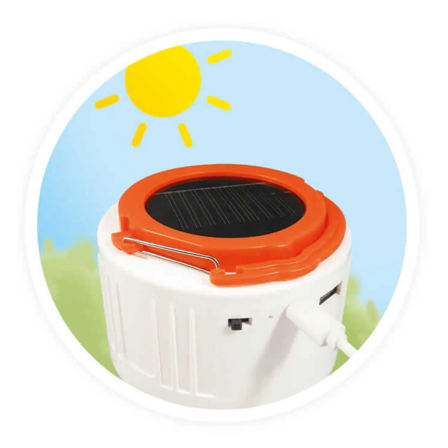 Lampka solarna - Latarka Bluetooth na kemping