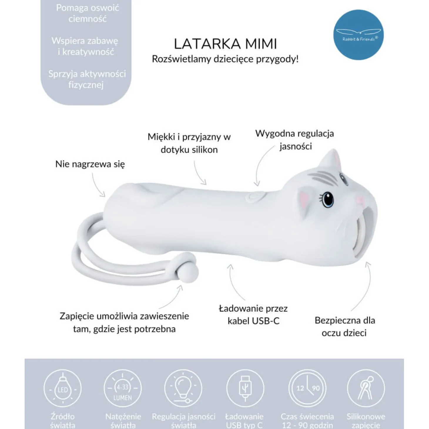 Latarka Kot MIMI