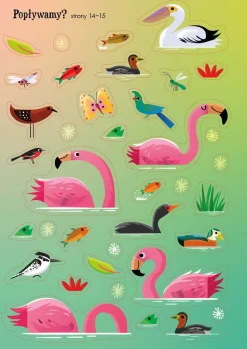 Lubię naklejać. Flamingi