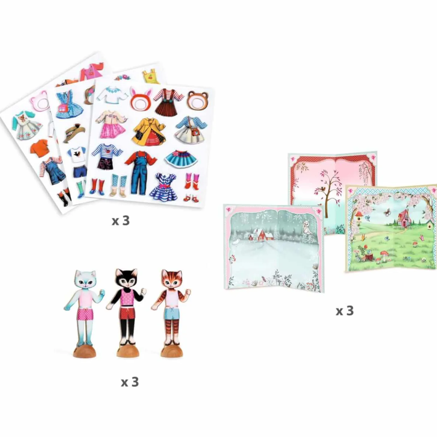 Mała przebieralnia z naklejkami KOTKI