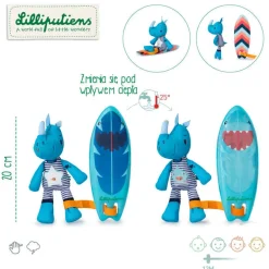 Magiczna przytulanka do kąpieli surfer Nosorożec Marius 12 m+