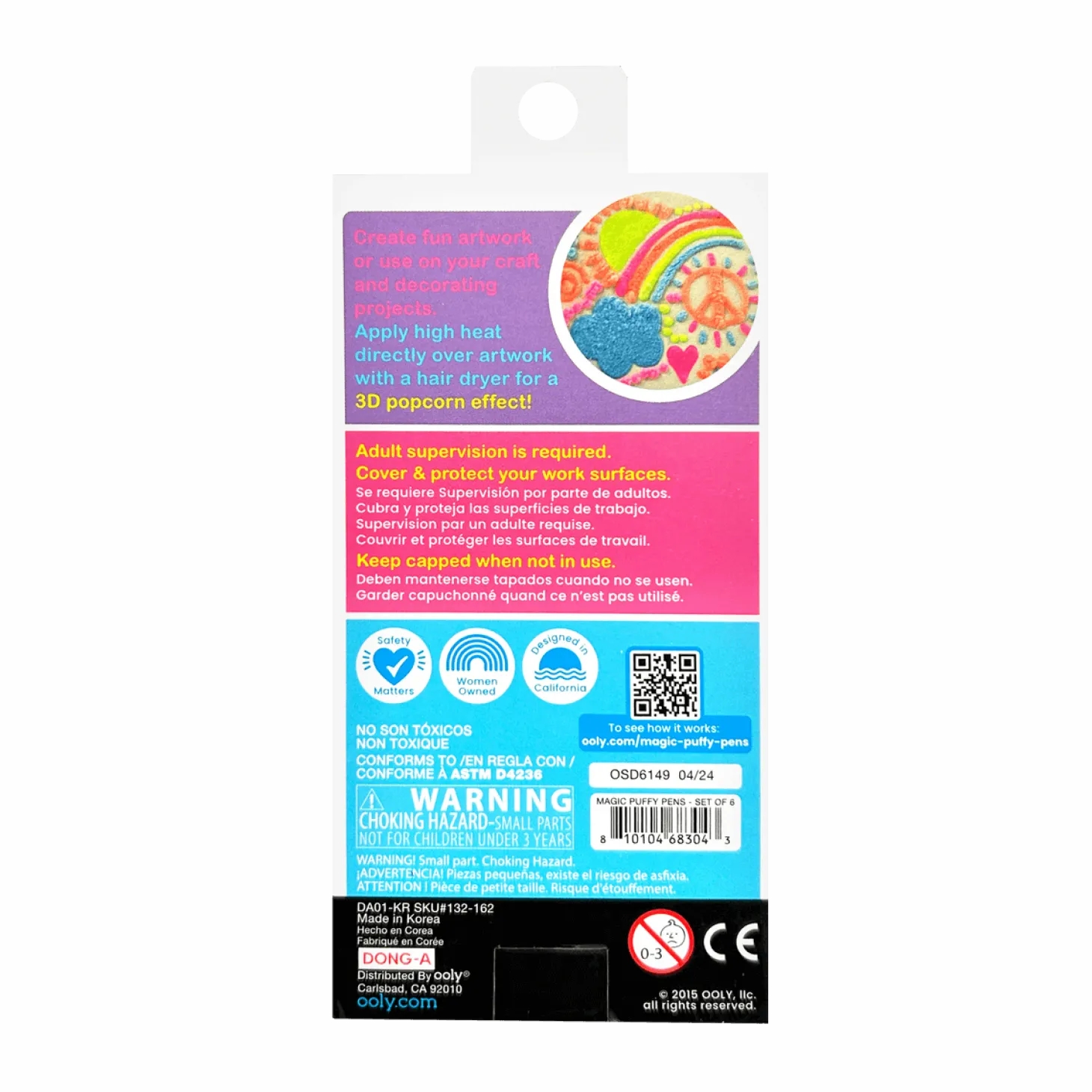 Magicznie Puchnące Flamastry z Efektem 3D, Magic Puffy