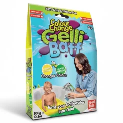 Magiczny proszek do kąpieli Gelli Baff Colour Change - kosmiczny żółty, 300 g