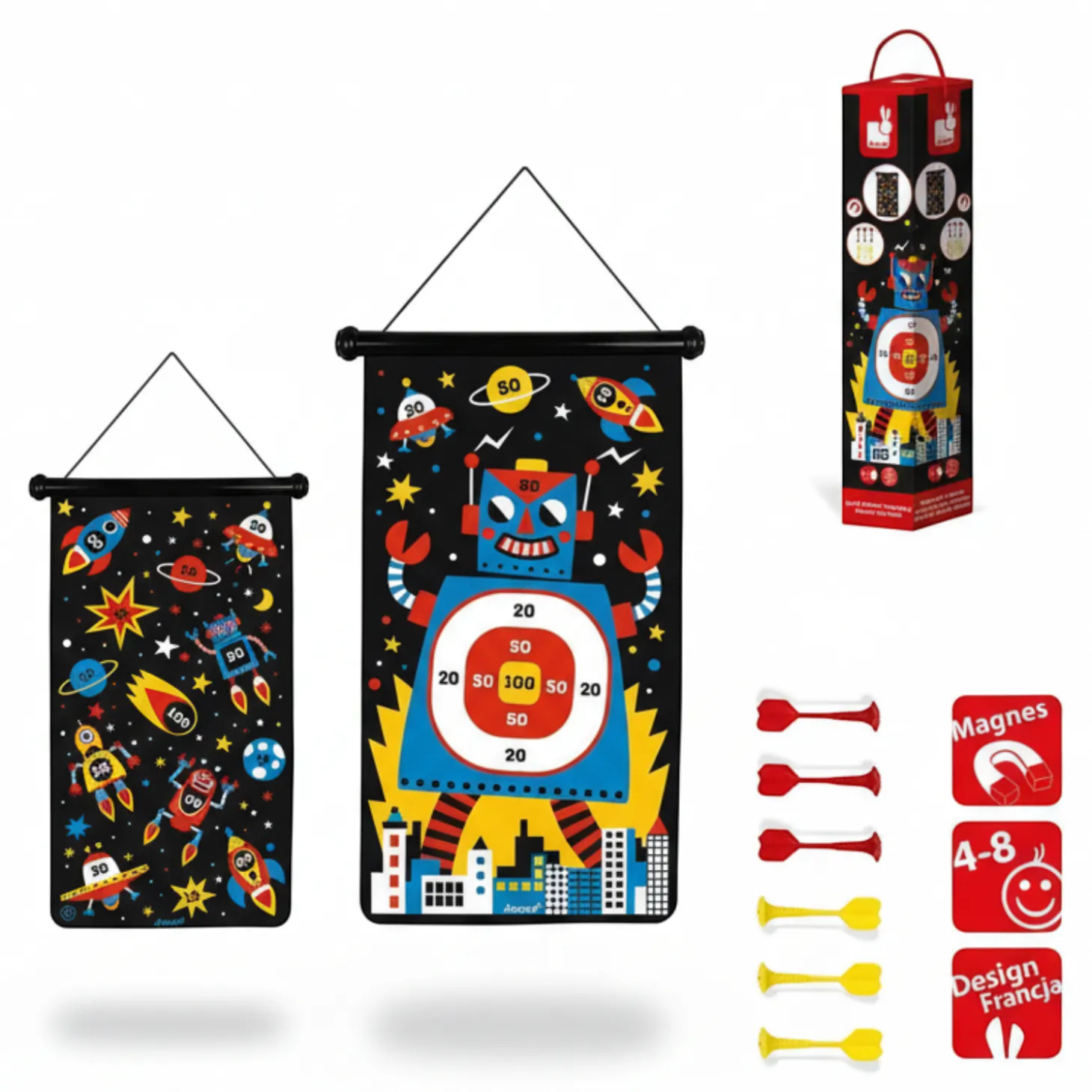 Magnetyczna gra w rzutki Roboty