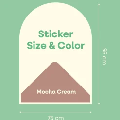 Magnetyczna naklejka ścienna 95x75cm - mocha cream