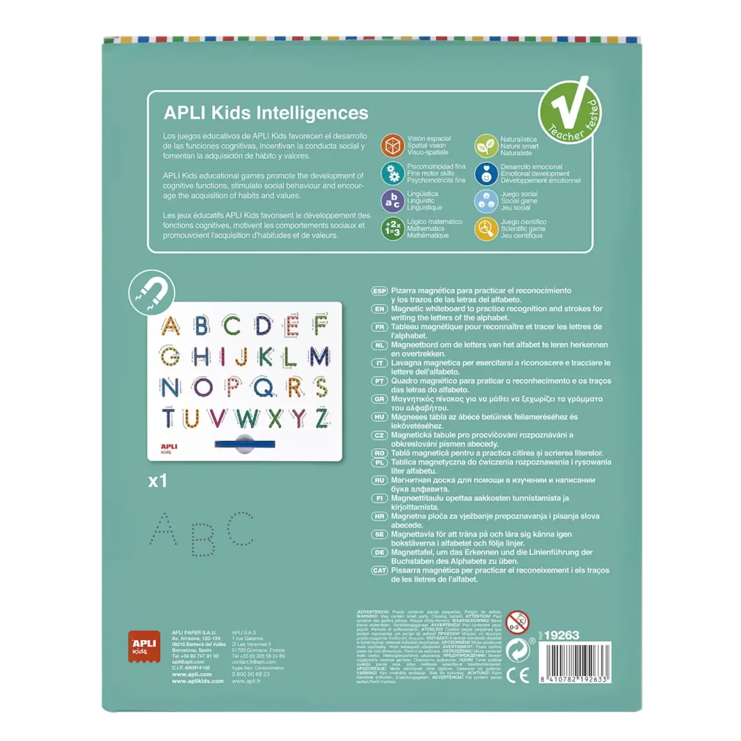 Magnetyczna tablica - Litery ABC