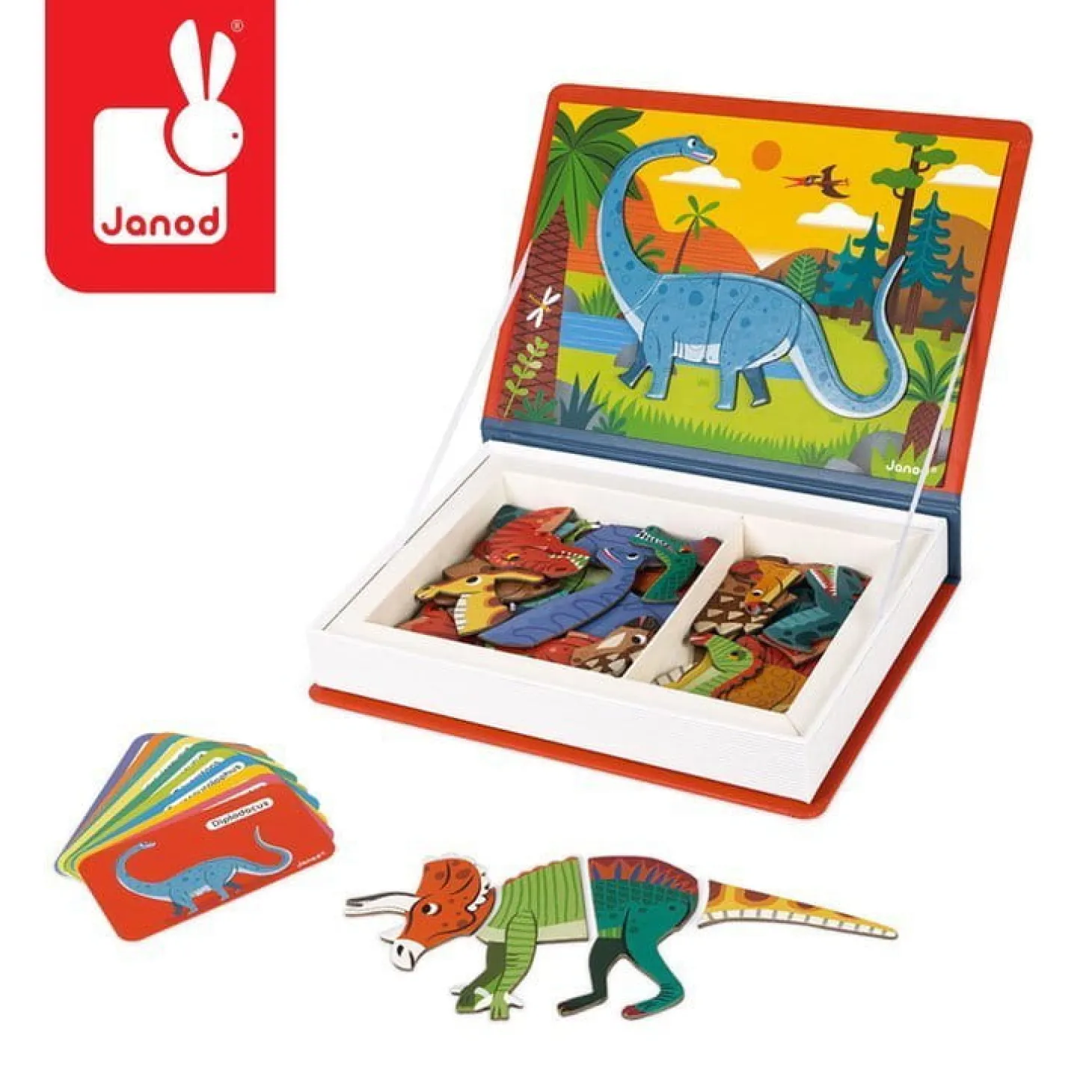 Magnetyczna układanka Dinozaury Magnetibook