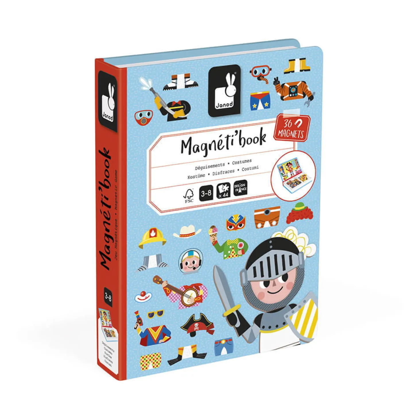 Magnetyczna układanka Kostiumy Chłopiec Magnetibook