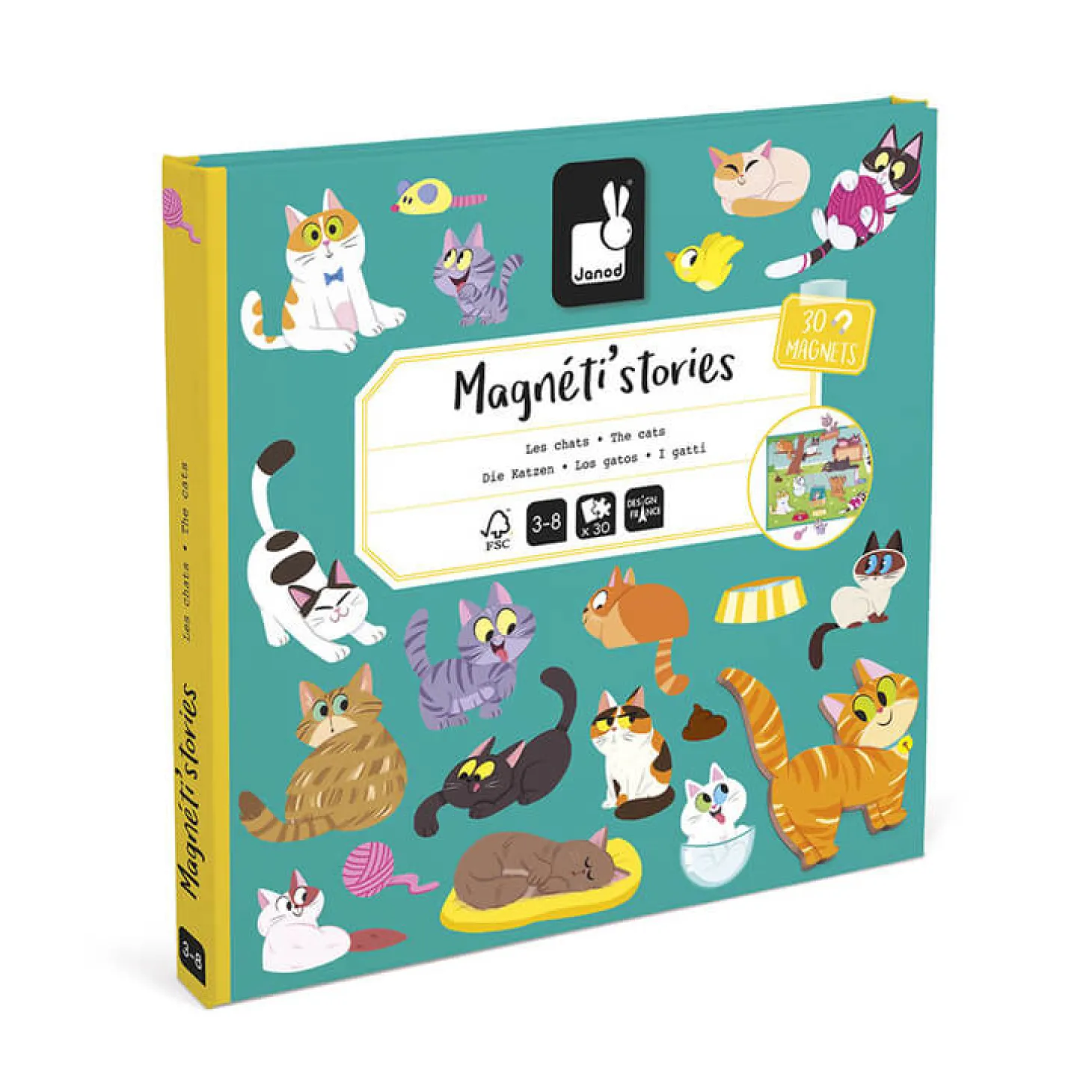 Magnetyczna układanka Koty Magneti'stories 3+