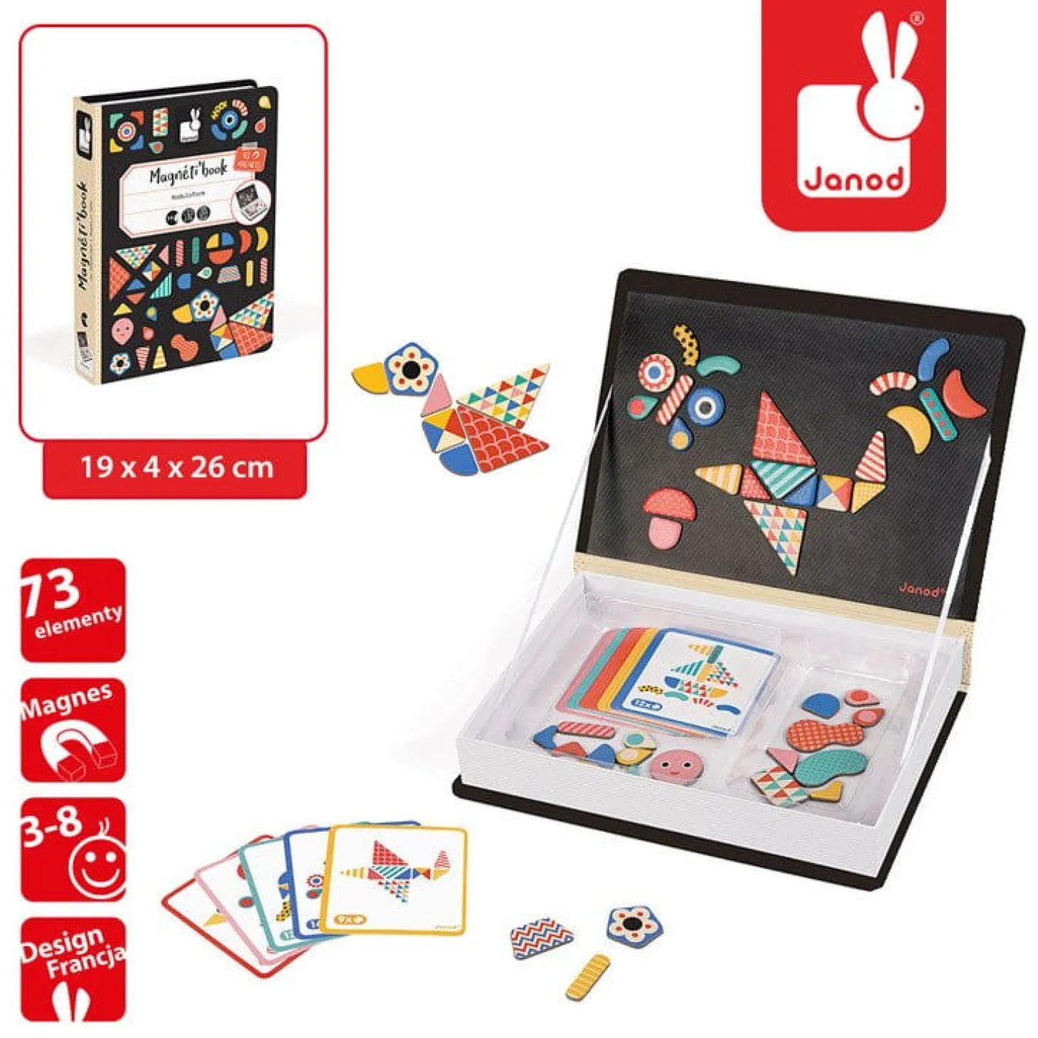 Magnetyczna układanka Kształty Magnetibook