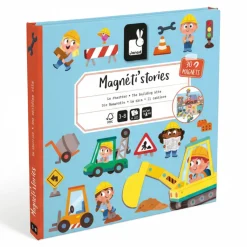 Magnetyczna układanka Magneti'stories Plac budowy 3+